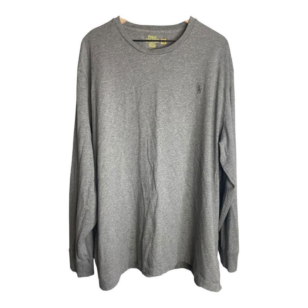 Polo Ralph Lauren Men’s Gray Classic Fit Cotton Long Sleeve Shirt Size-XXL